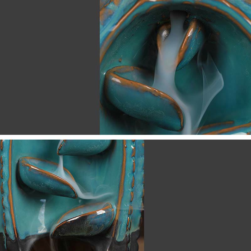 Kaktus Ceramic Healing Backflow Smoke Fountain Incense Burner