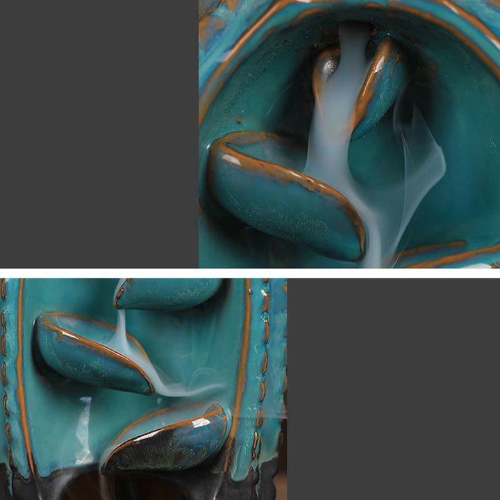 Kaktus Ceramic Healing Backflow Smoke Fountain Incense Burner