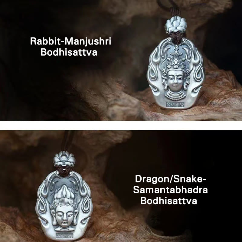 Buddha Stones Chiński Zodiak Natal Budda Om Mani Padme Hum Lotus Współczucie Naszyjnik Wisiorek - image 22