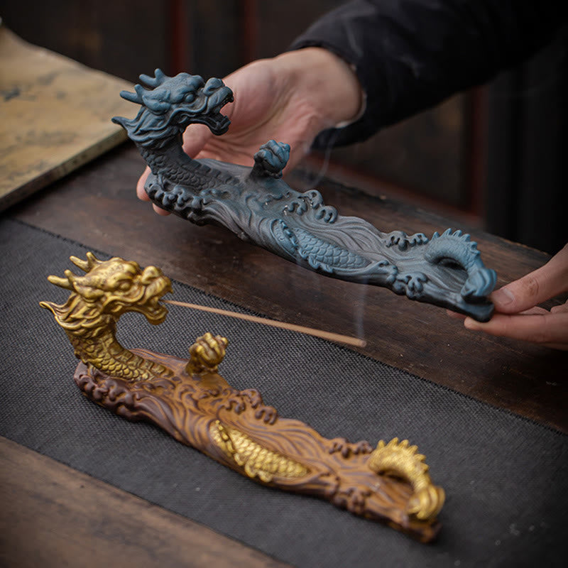 Kadzidełka ceramiczne w kształcie Buddha Stones z ochroną smoka