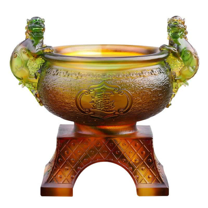 Ręcznie robiona miska skarbów Liuli Crystal PiXiu, element dekoracyjny domu - image 8