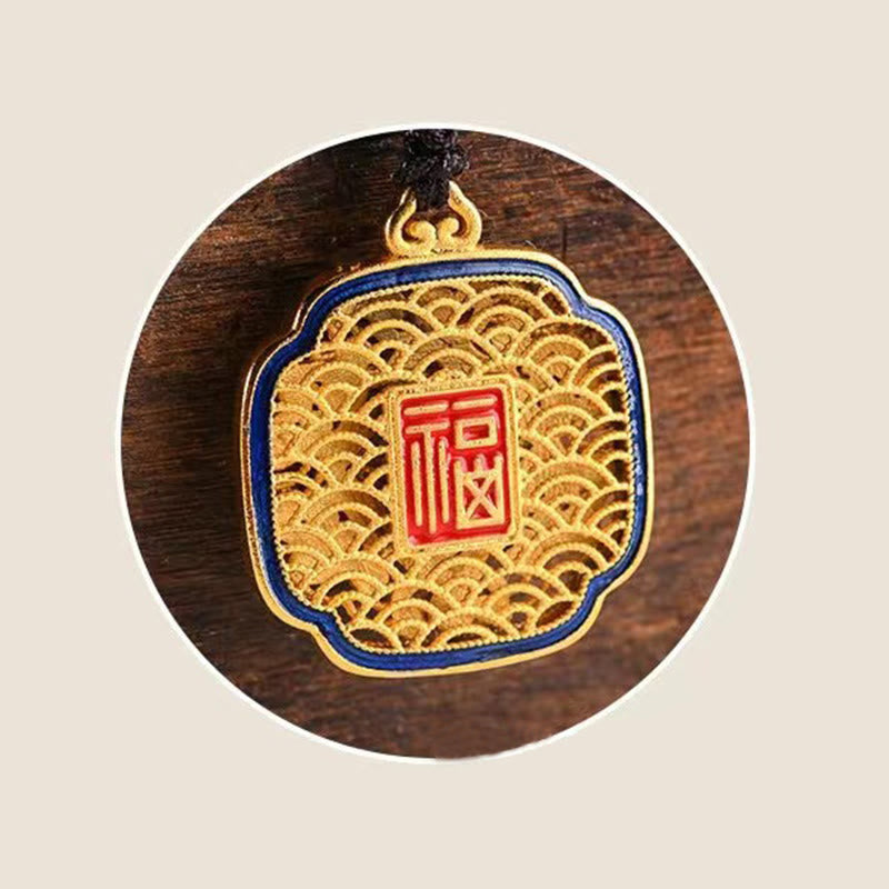 Buddha Stones Fu Charakter Błogosławieństwo Ruyi Charm Brelok
