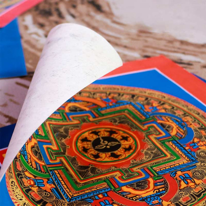 Tybetański ręcznie robiony obraz thangka Blessing Thangka Blind Box Losowy wzór kolorystyczny