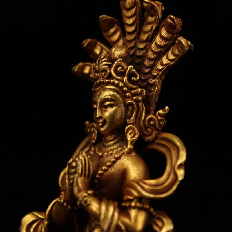 Bodhisattwa Nagarjuna Ochrona Miedziana Dekoracja Statuetki - image 5