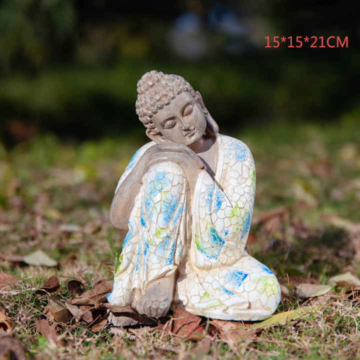 Medytujący Zen Budda Spokój Żywica Statuetka Dekoracja Domu