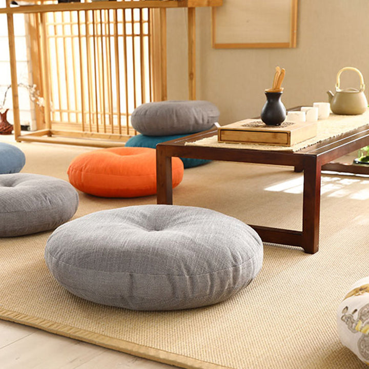 Buddha Stones Lotos Prosty Wzór Lniana Poduszka Medytacyjna Siedzenie Dekoracja Domu Salon - image 4