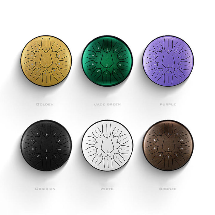 Buddha Stones językowy ze stali Dźwięk uzdrawiający Medytacja Joga Zestaw perkusyjny Lotus 11 nut 6 cali