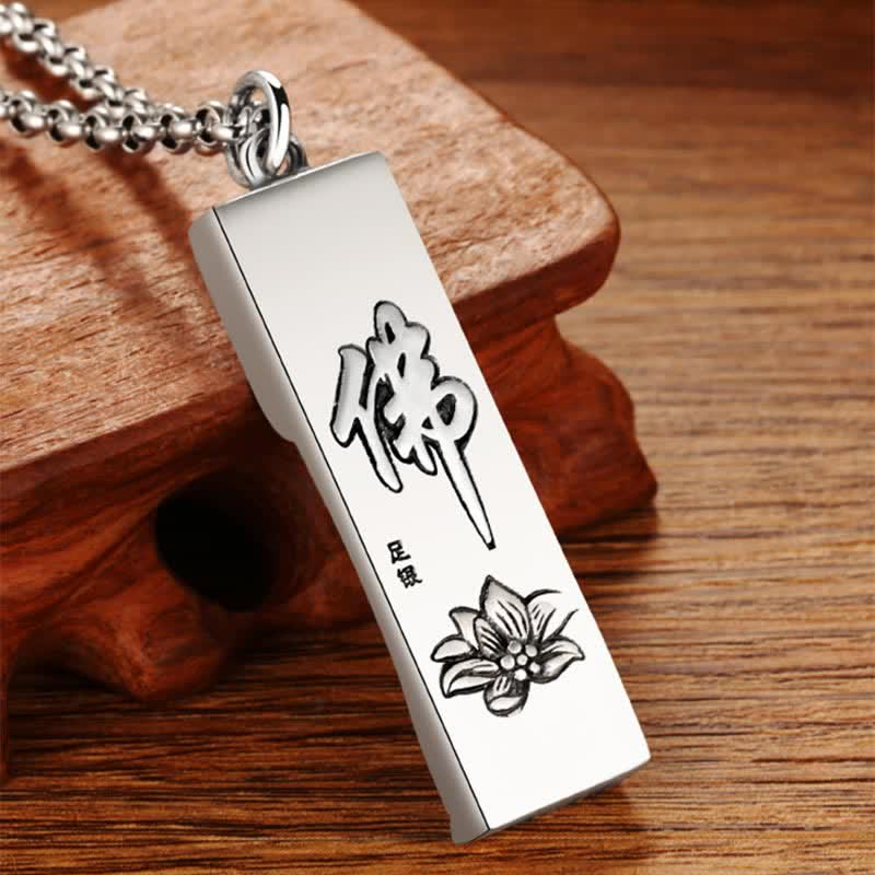 Naszyjnik z wisiorkiem w stylu vintage, Buddha Stones Tathagata Budda, amulet ochronny, szczęście - image 1