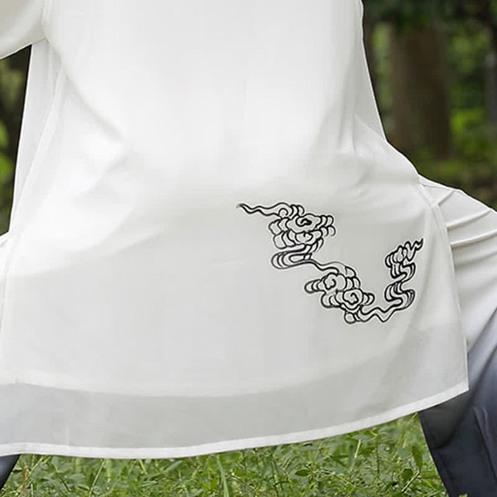 Buddha Stones Pomyślne Chmury Gradient Medytacja Modlitwa Duchowy Zen Tai Chi Qigong Praktyka Zestaw Ubrań Damskich - image 14