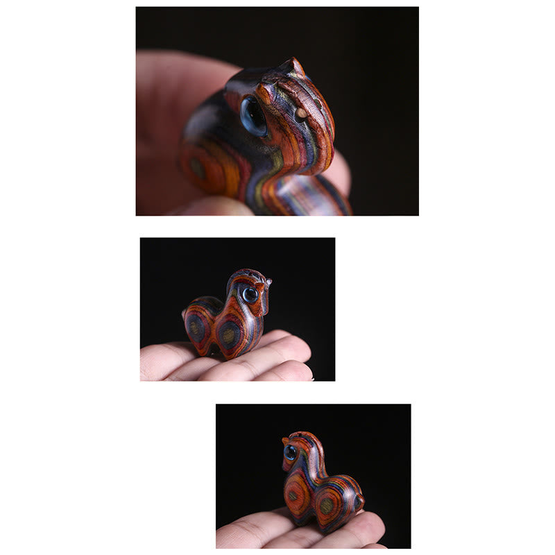Buddha Stones Małe liście Czerwone drzewo sandałowe Zielone drzewo sandałowe Szczęśliwa miniaturowa dekoracja ochronna dla konia - image 19