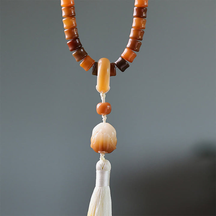 Buddha Stones 108 Mala Beads Bodhi Seed Budda Ręka Lotos Grawerowana Bransoletka Harmonii