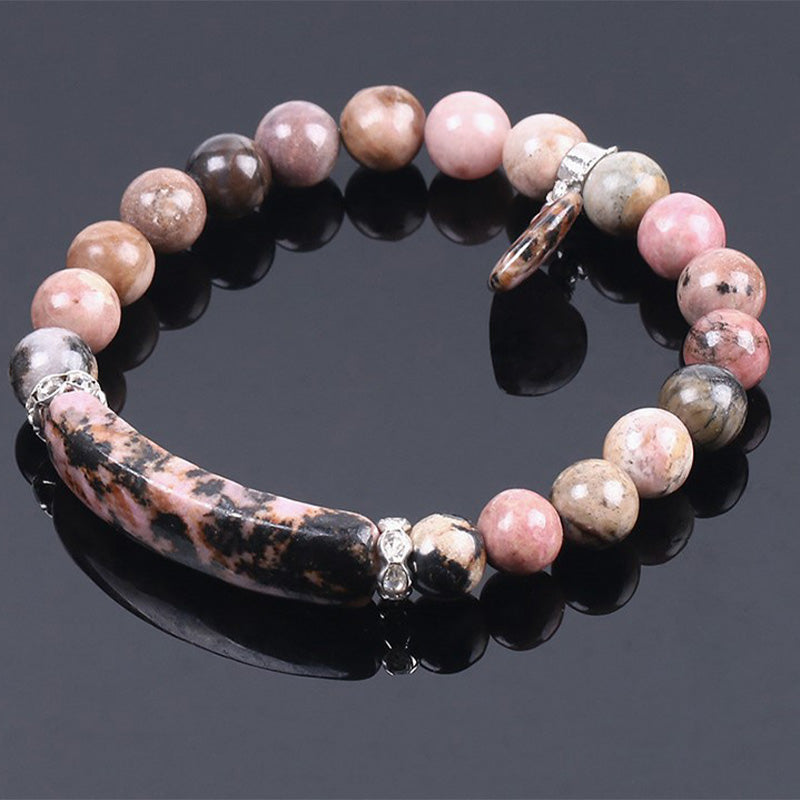 Bransoletka z koralików uzdrawiających Buddha Stones Rhodonite Love Heart