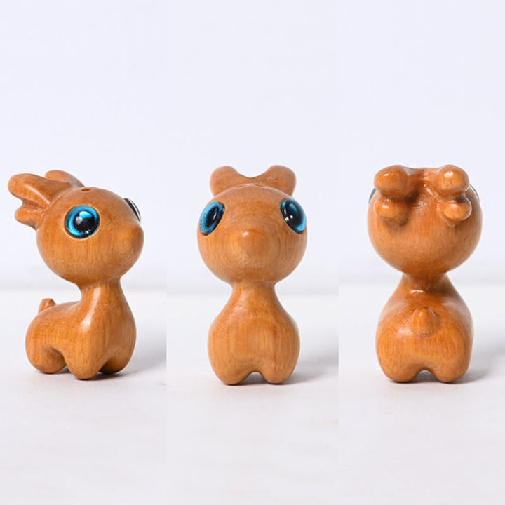 Buddha Stones Małe liście Czerwone drzewo sandałowe Drewno hebanowe Drzewo sandałowe Zielone drzewo sandałowe Szczęśliwa miniaturowa dekoracja ochronna jelenia