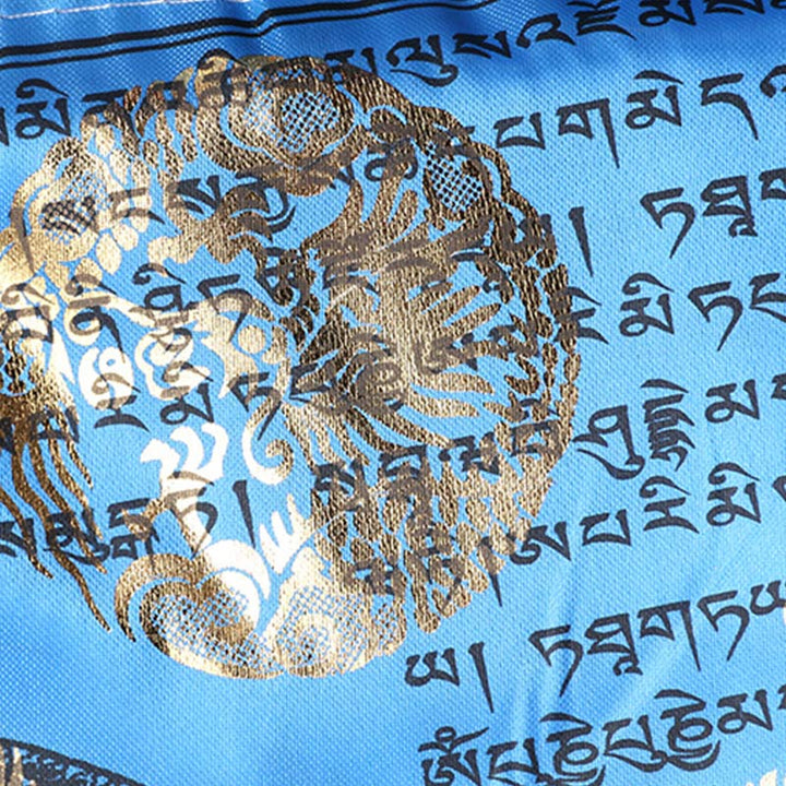 Buddha Stones Tybetańska 5-kolorowa Sutra Błogosławieństwa Długowieczności Wiatru Konia, 20 szt., dekoracja modlitewna na zewnątrz - image 6