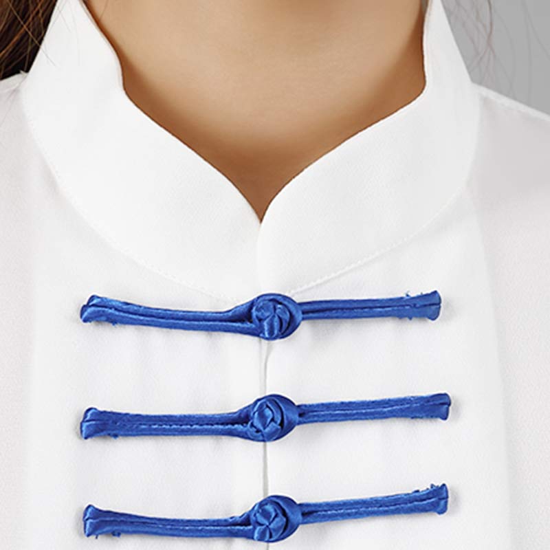 Buddha Stones Kwiat Haft Medytacja Modlitwa Duchowy Zen Tai Chi Qigong Praktyka Unisex Zestaw Ubrań - image 12