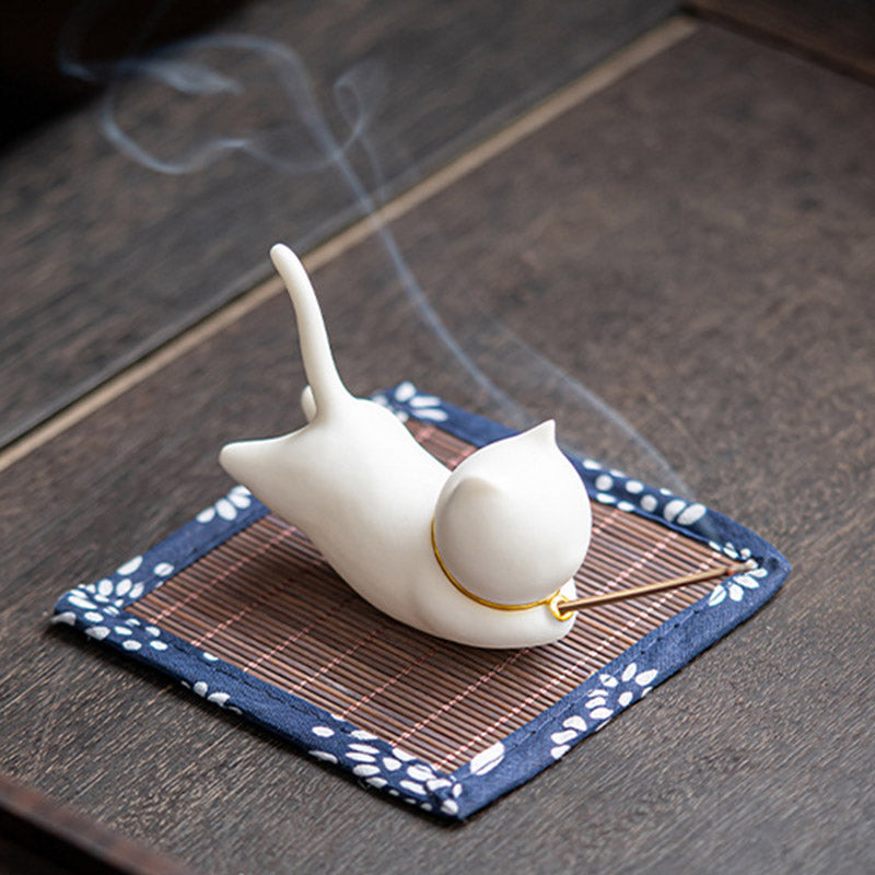 Uroczy kociak Panda Ceramic Blessing kadzielnica ozdoba - image 6
