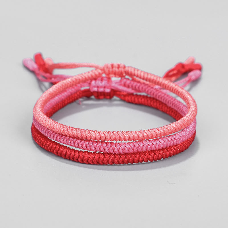 Buddha Stones Tybetańskie 3 sztuki King Kong Knot Protection Braided Bracelet