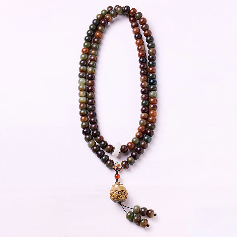 Buddha Stones 108 Mala Koraliki Dunhuang Kolor Bodhi Nasiona Dzi Koralik Trzymający Z dala Złe Duchy Bransoletka
