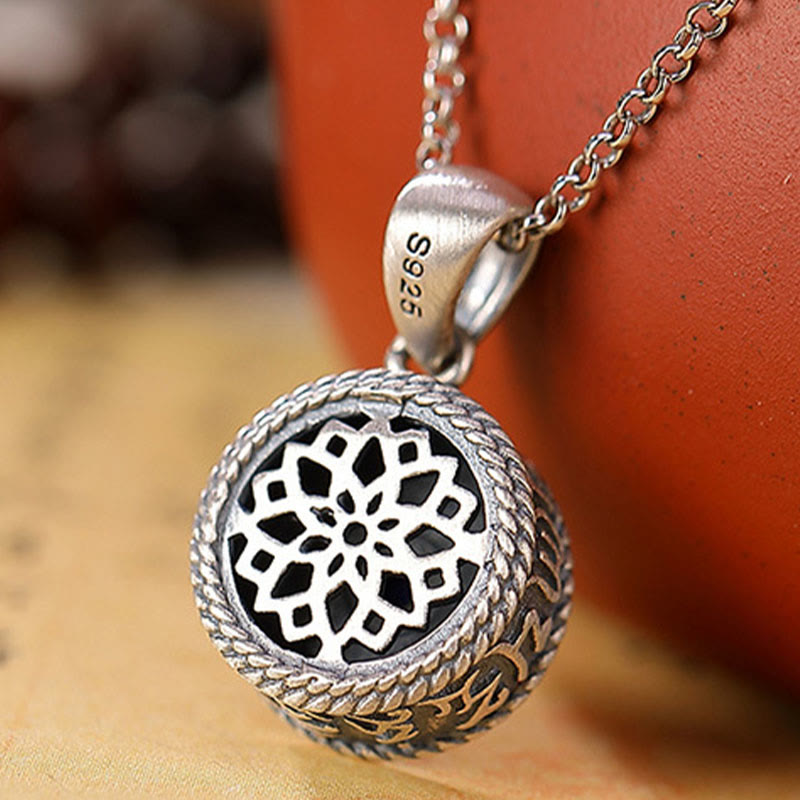 Naszyjnik z Buddha Stones ze srebra próby 925, Om Mani Padme Hum, lazurytem, ​​lapis lazuli, miłością i pokojem - image 4