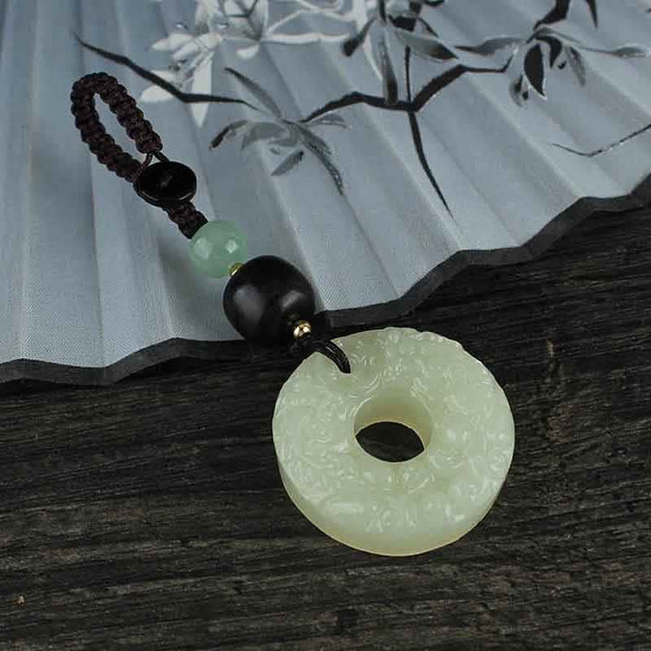 Buddha Stones PiXiu Jadeit Klamra Pokoju Obfitość Bogactwo Brelok