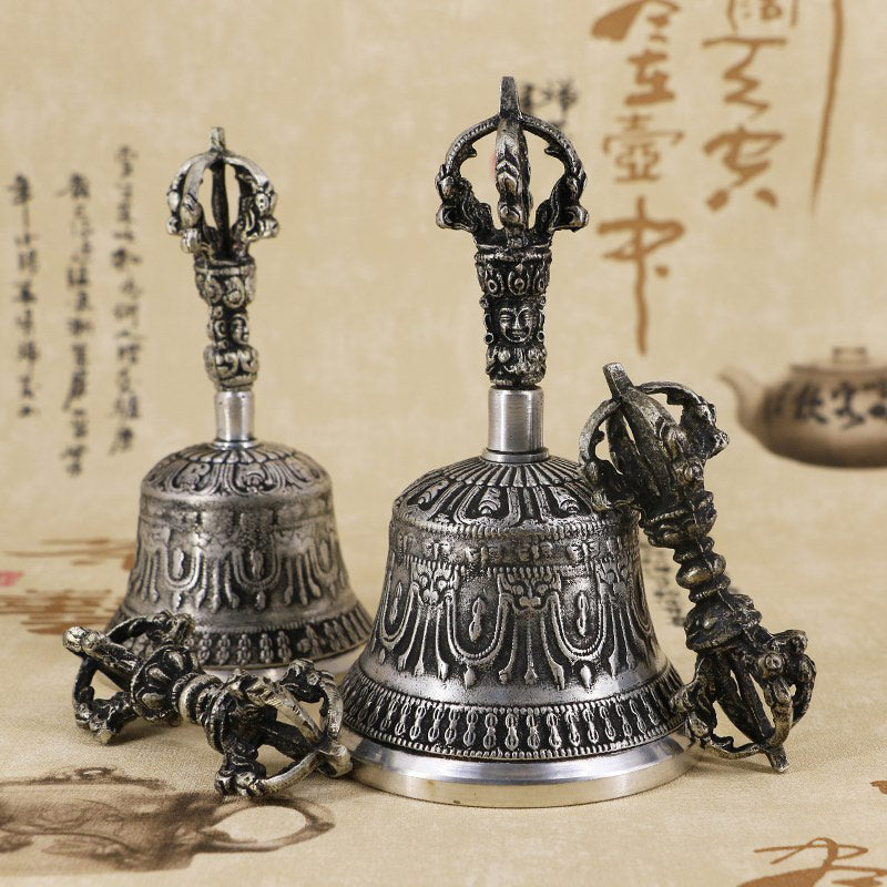 Buddha Stones Tybetański Dzwonek Medytacyjny i Wadżra Dorje Miedziany Zestaw Dekoracyjny - image 16