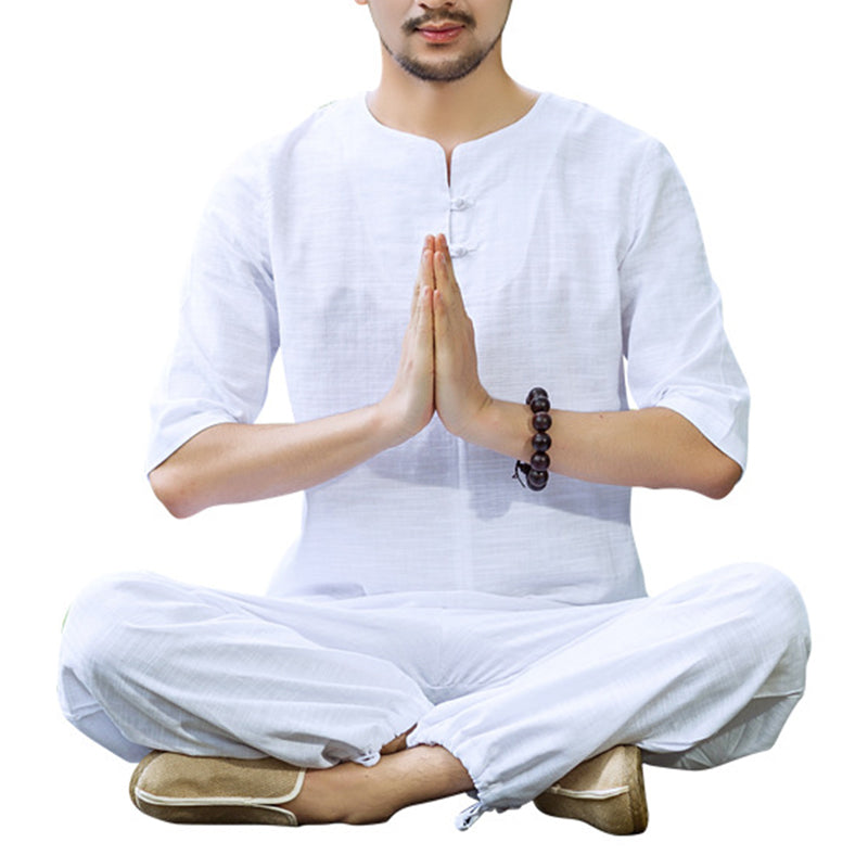 Buddha Stones Medytacja Modlitwa Duchowa Praktyka Zen Jednolity Ubiór Męski Zestaw