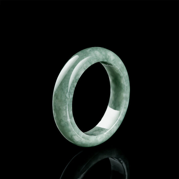 Pierścień leczniczy z naturalnego jadeitu z Buddha Stones