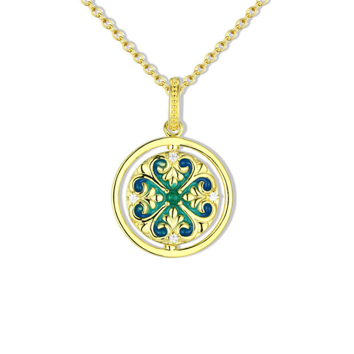 Buddha Stones 925 Srebro Sterling Kwiat Lotosu Kwiatowy Cyrkon Oświecenie Obrotowy Naszyjnik Wisiorek - LOTUS (Oświecenie ♥ Nowy Początek) - image 0