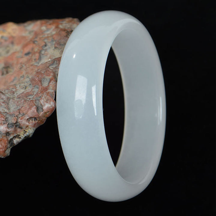 Buddha Stones Naturalny Złoty Jedwabny Jadeit Bransoletka Bogactwo Szczęście Bangle