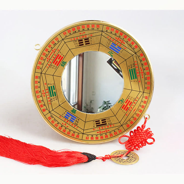 Mapa Feng Shui Bagua Moneta Miedziana Chińska Mapa Równowagi Energii - 19 cm - Mapa Dziewięciu Pałaców Bagua - Lustro wklęsłe - image 20