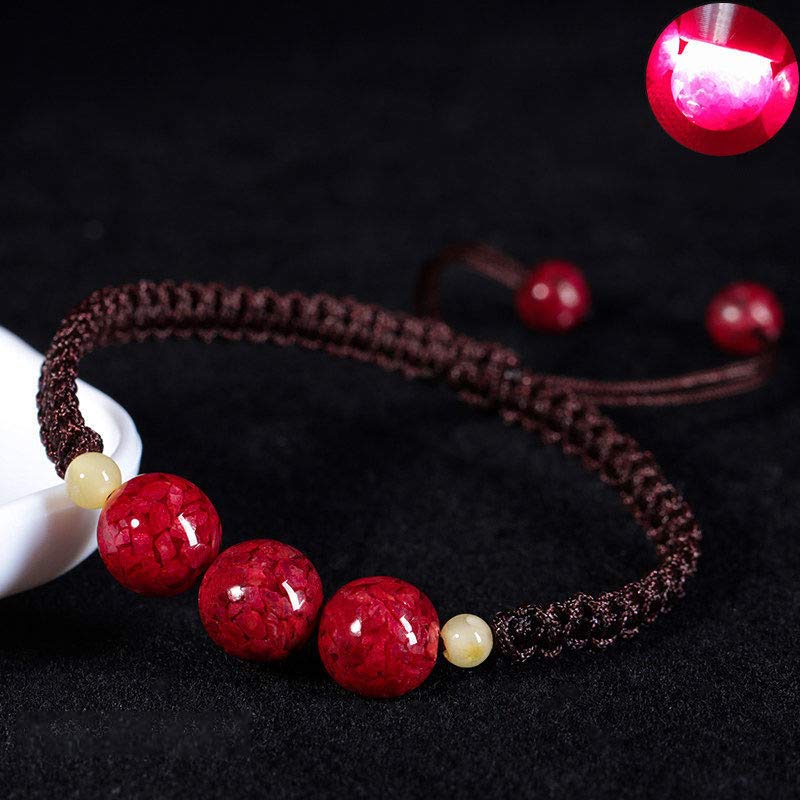 Bransoletka z czerwonego sznurka z Buddha Stones Cinnabar Blessing dla dzieci
