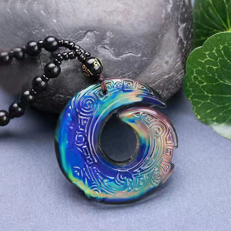 Zmieniający kolor szczęścia poprawia wzór naszyjnika Liuli Crystal Pendant - Wisiorek zmieniający kolor + sznur koralików - image 6