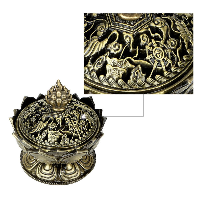Buddha Stones Tybetański Lotos w Kształcie Oczyszczającego Kadzielnika