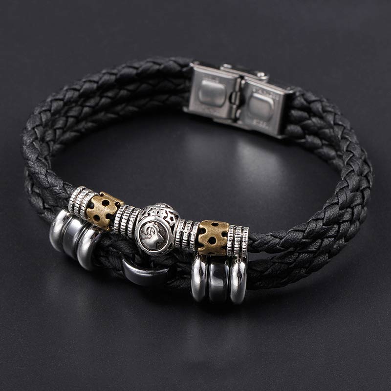 Bransoletka ochronna z hematytu z Buddha Stones 12 konstelacji zodiaku