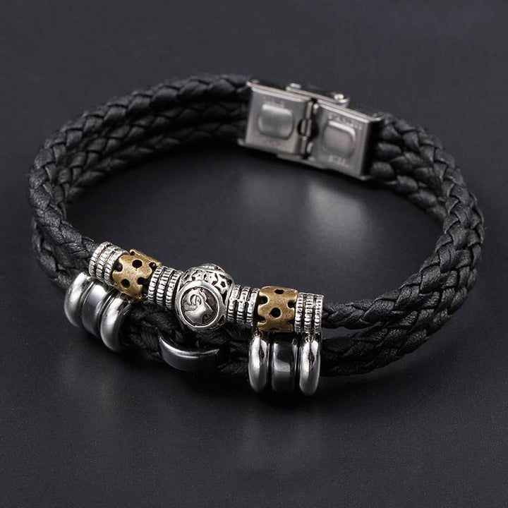 Bransoletka ochronna z hematytu z Buddha Stones 12 konstelacji zodiaku