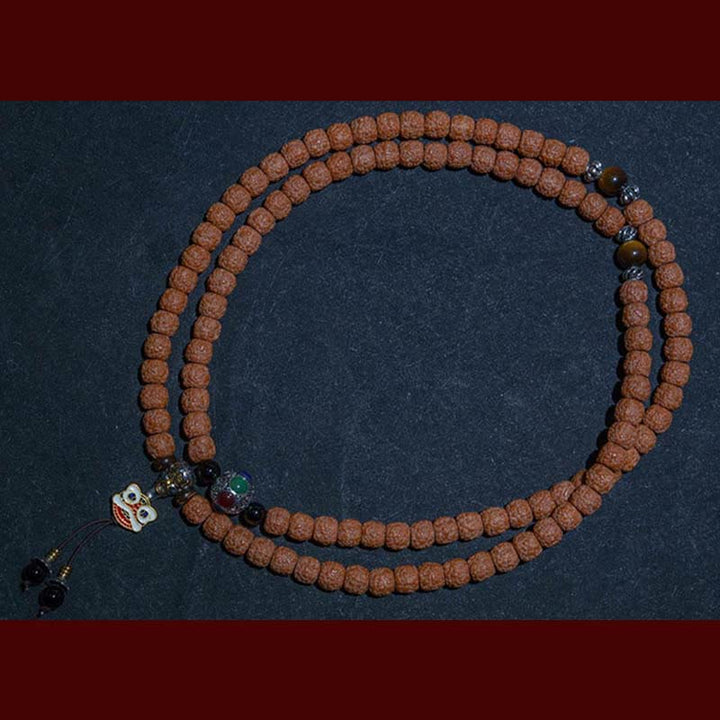 Tybet 108 Mala Beads Rudraksha Bodhi Seed Chinese Zodiac Natal Buddha Wealth Charm Bracelet