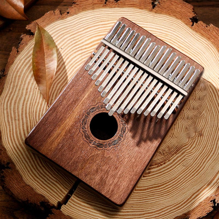 Kalimba z Buddha Stones 17 klawiszy Pianino kciukowe Drewno mahoniowe Akacja Orzech Przenośne pianino palce