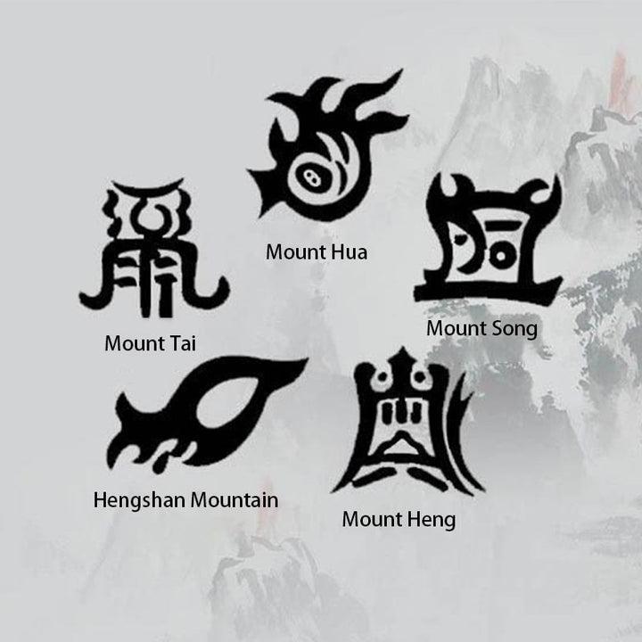 Buddha Stones Taoizm Pięć Świętych Gór Symbol Yin Yang Liuli Kryształ Równowaga Naszyjnik Wisiorek Brelok