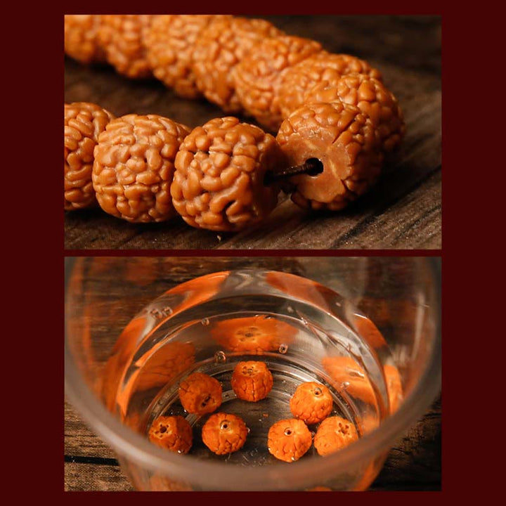 Tybet 108 Mala Beads Rudraksha Bodhi Seed Chinese Zodiac Natal Buddha Wealth Charm Bracelet