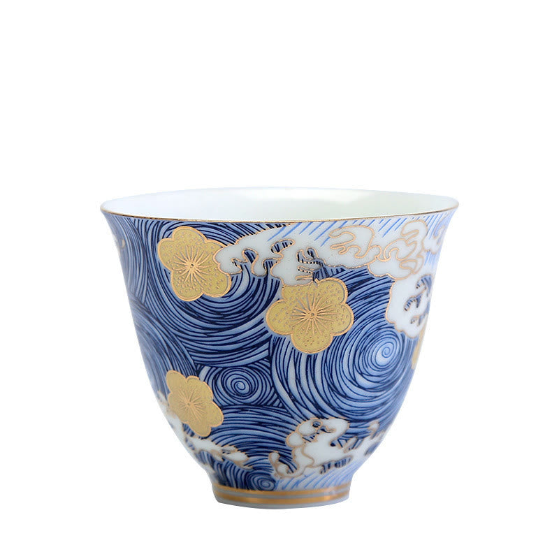Buddha Stones Vintage Ocean Sea Waves Ceramiczne Filiżanki Filiżanki do Herbaty