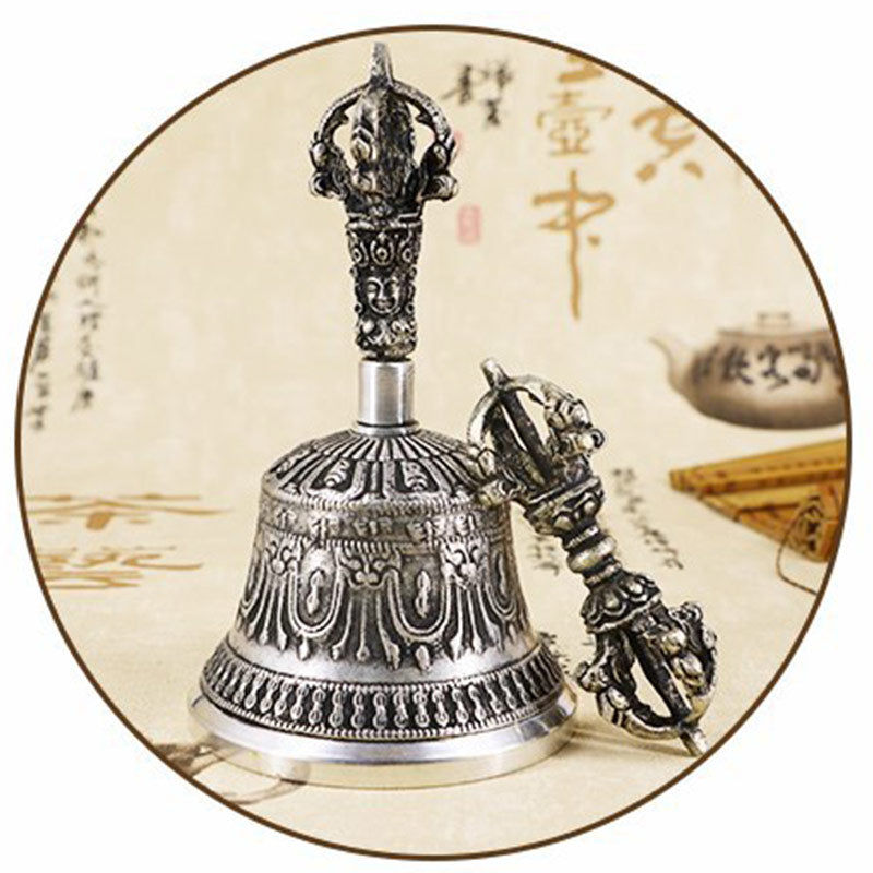Buddha Stones Tybetański Dzwonek Medytacyjny i Wadżra Dorje Miedziany Zestaw Dekoracyjny - image 24