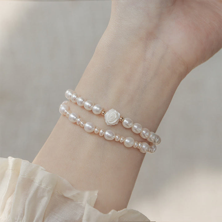 Bransoletka z naturalnych pereł kwiatowych Sincerity Bead