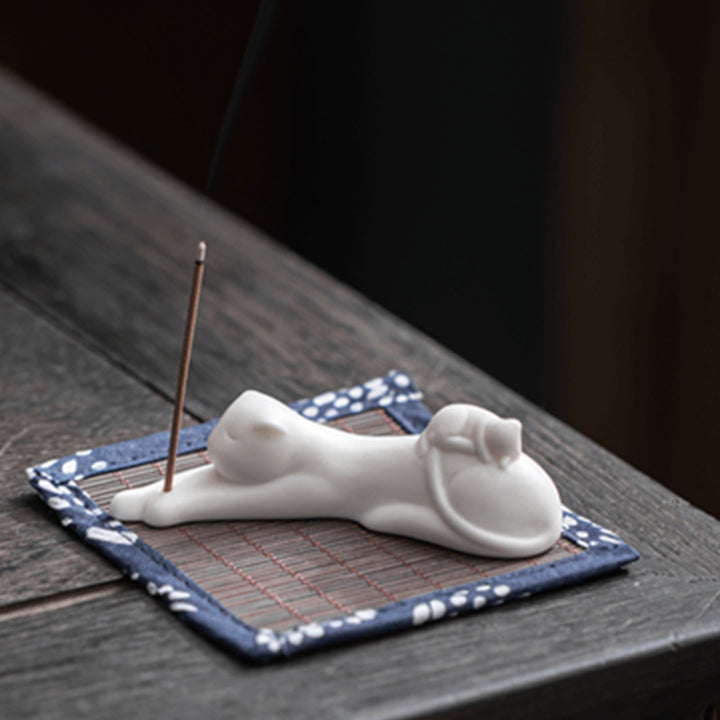 Uroczy kociak Panda Ceramic Blessing kadzielnica ozdoba - image 15