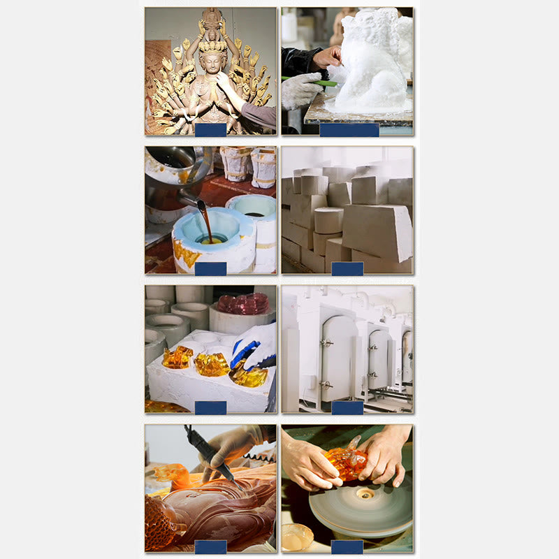 Buddha Stones ręcznie robione Ksitigarbha Bodhisattwa figurka Liuli kryształowe dzieło sztuki posąg spokoju dekoracja domu - image 16