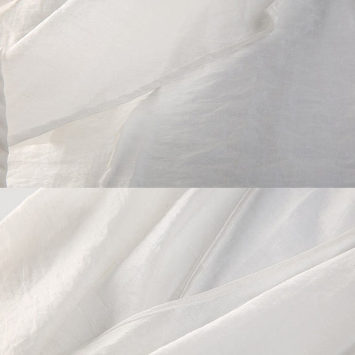 Buddha Stones Prosty Biały Beżowy Wzór Medytacja Duchowa Praktyka Zen Joga Odzież Damska Odzież - image 6