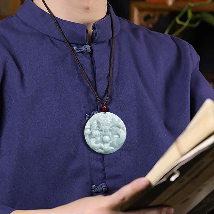 ❗❗❗Wyprzedaż błyskawiczna - naszyjnik z Buddha Stones , chińskim smokiem zodiakalnym i amuletem sukcesu - image 5
