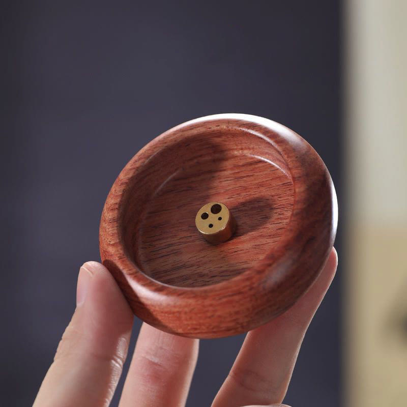 Buddha Stones Mini Drewno Hebanowe Palisander Medytacja Uzdrawiająca Kadzielnica Dekoracja