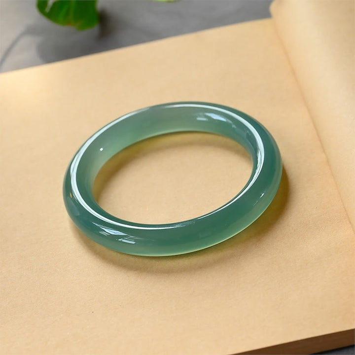 Buddha Stones Naturalny Zielony Chalcedon Siła Bransoletka