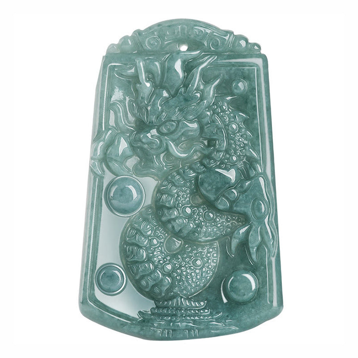 Buddha Stones Rok Smoka Chiński Zodiak Smok Podróżuje Po Świecie Naszyjnik Wisiorek Siła Jadeitu