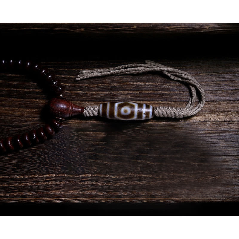 Buddha Stones Naturalne Tybet 108 Mala Koraliki Fioletowe Nasiona Bodhi Trójoki Koralik Dzi Miedziana Bransoletka Harmonii Dorje